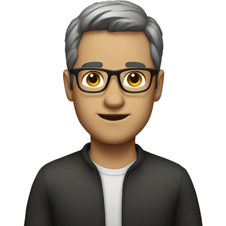 male portrait with glasses emoji