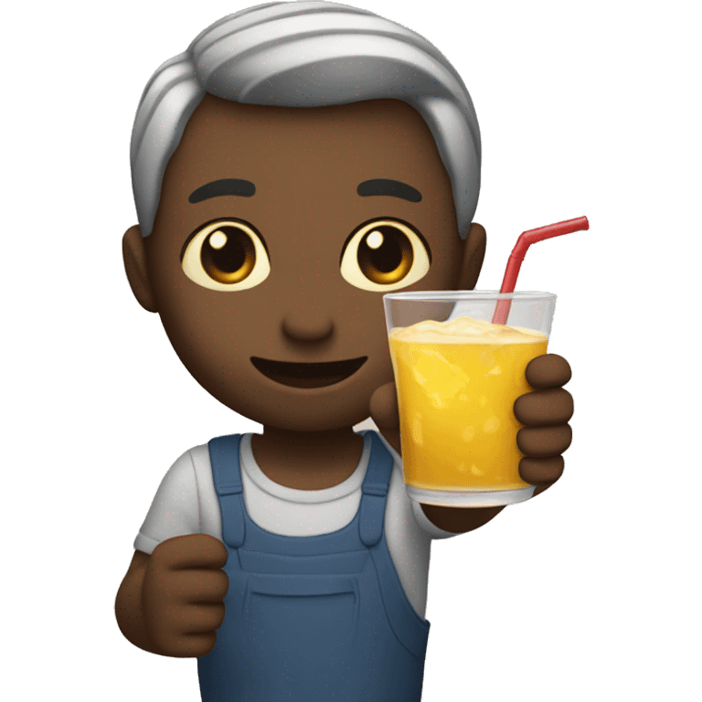 holding drink two hand emoji