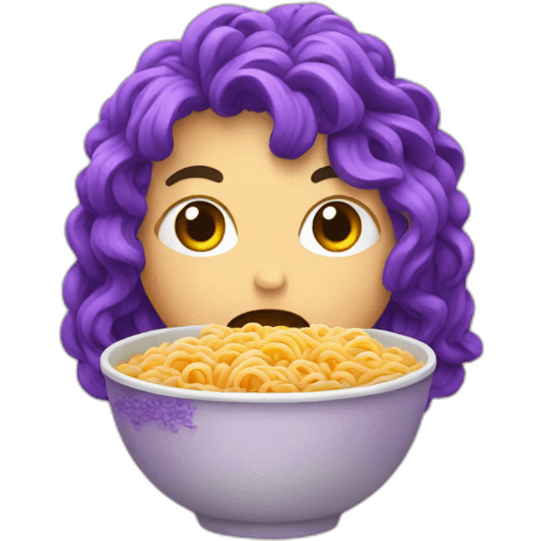 purple ramen emoji