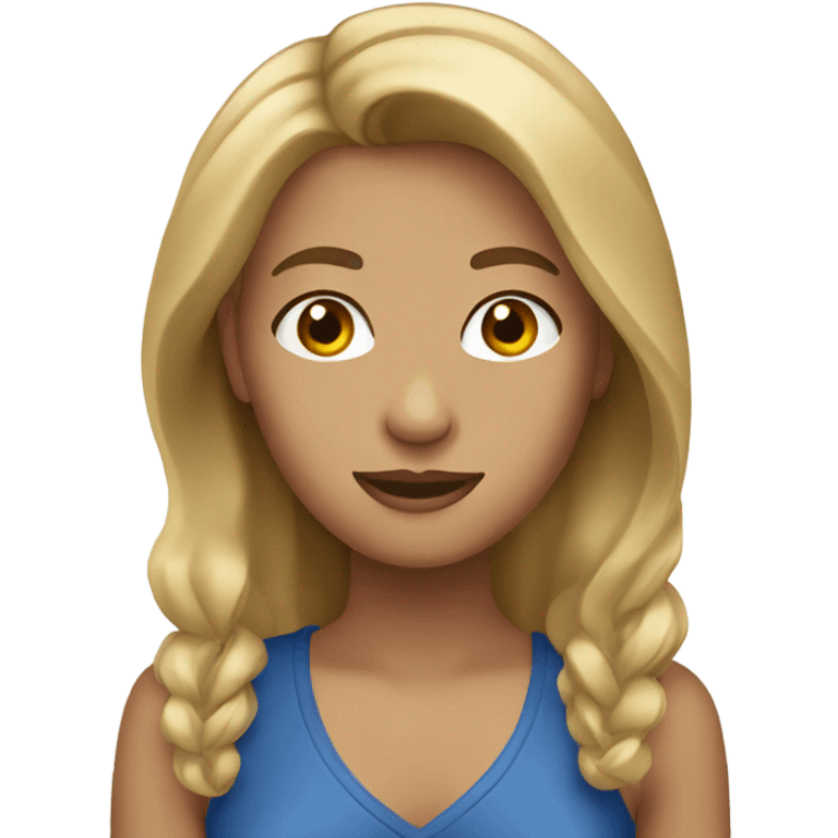 Women emoji with dirty blond hair and hazel eyes  emoji