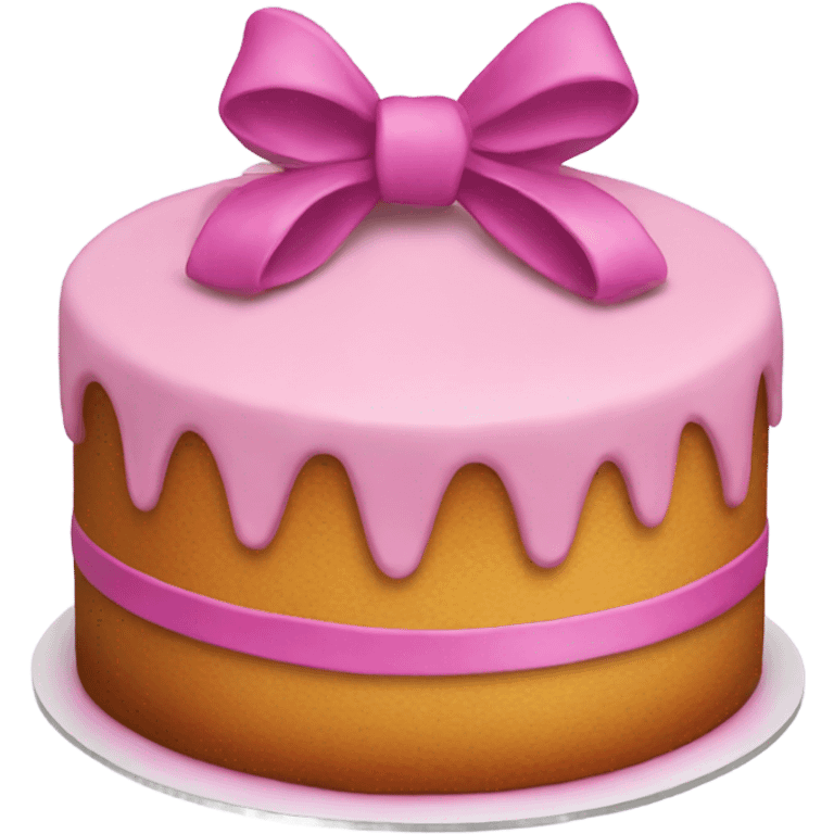 cake with a bow on it emoji