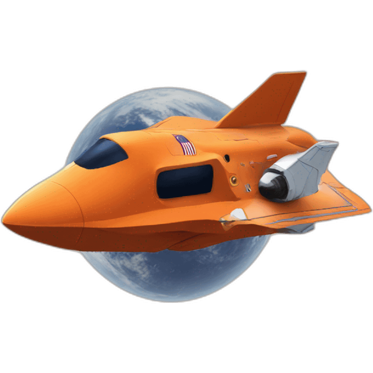 Trump flying to mars on a f35 emoji