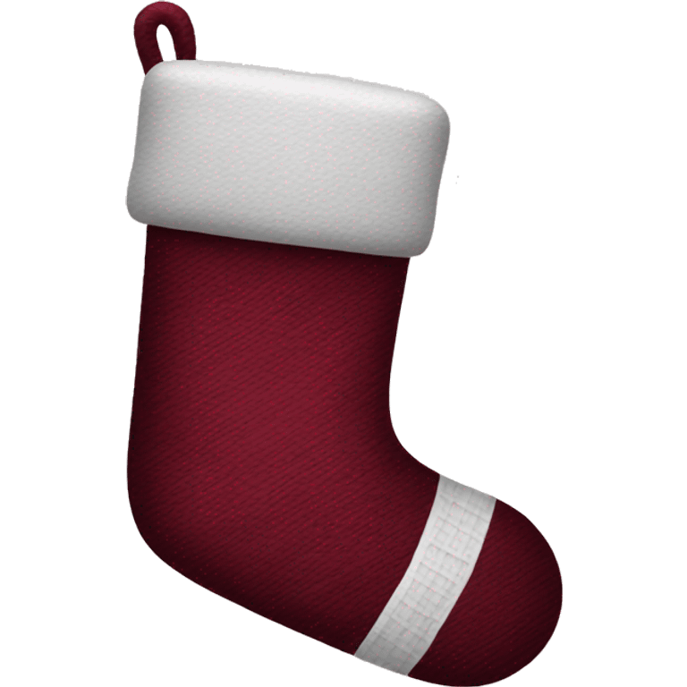 Christmas stocking in burgundy  emoji