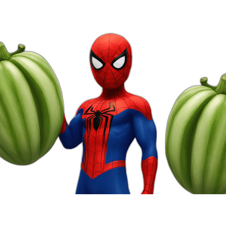 Spider-Man eating eggplant emoji