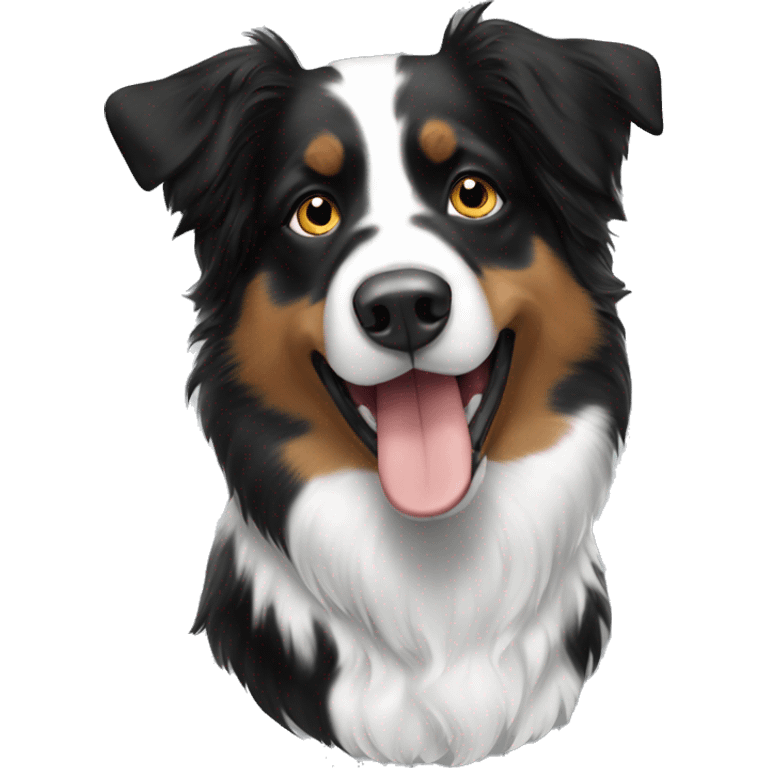 Black and white Australian Shepherd emoji