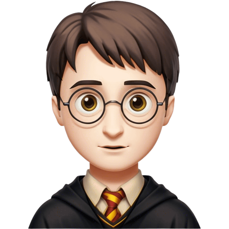 Cinematic Realistic Harry Potter Pop Culture Emoji, featuring a mystical, enchanted portrayal inspired by the iconic wizard rendered with lifelike magical details and dynamic lighting. emoji