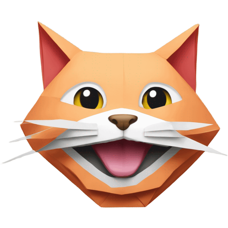 cat smiling origami saumon emoji