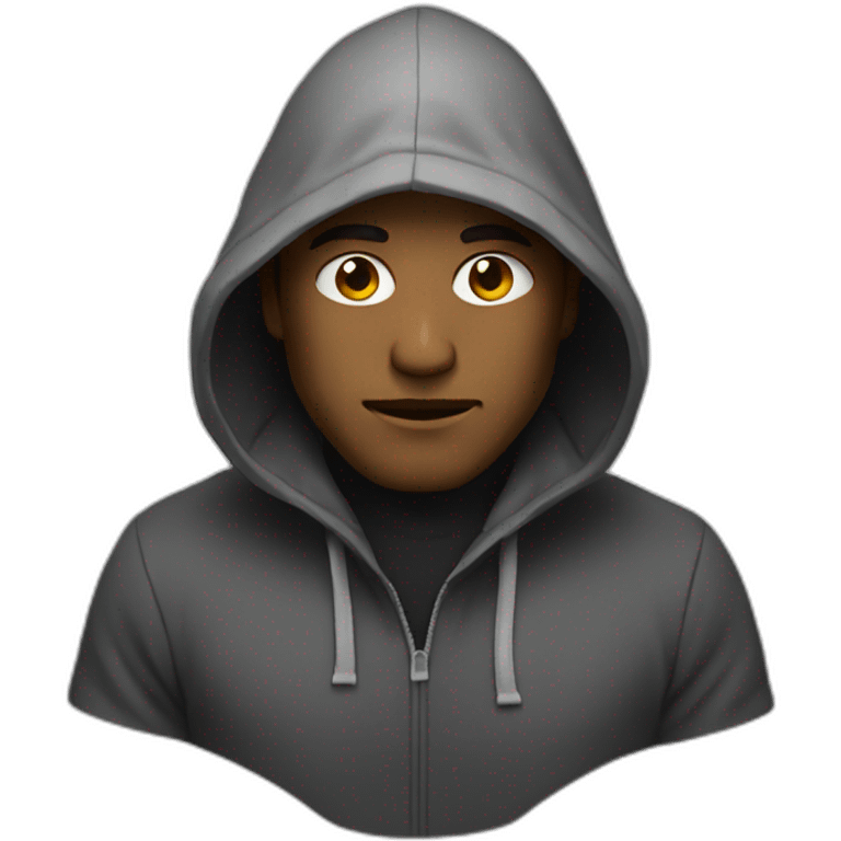 man with hood on emoji