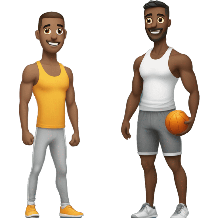 Two guys at gym emoji