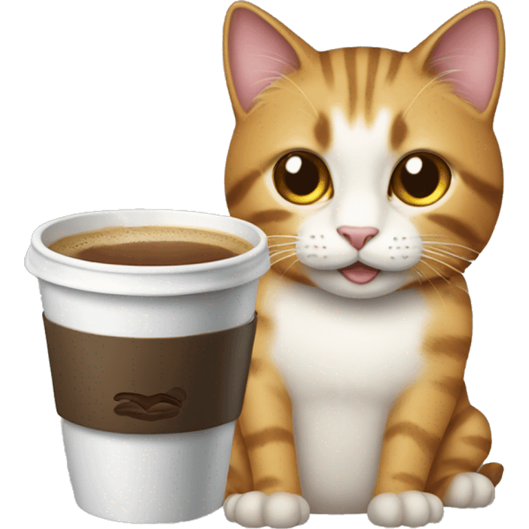 cat drink coffee emoji