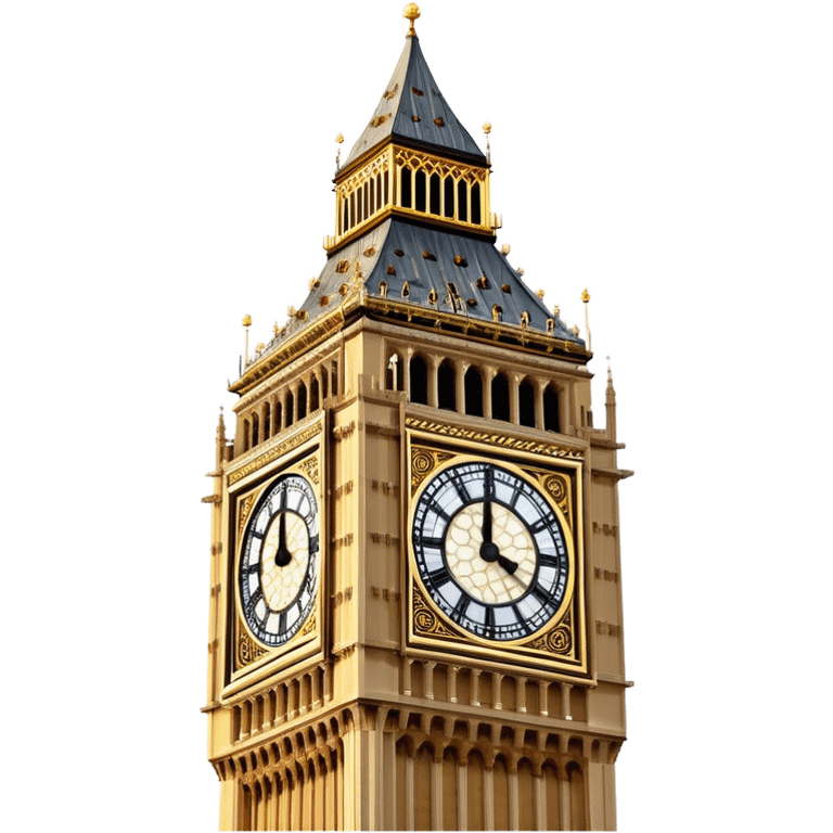 Cinematic Realistic Big Ben Landmark Emoji, showcasing the historic clock tower in exquisite detail rendered with dynamic lighting and rich textures that highlight its timeless grandeur. emoji