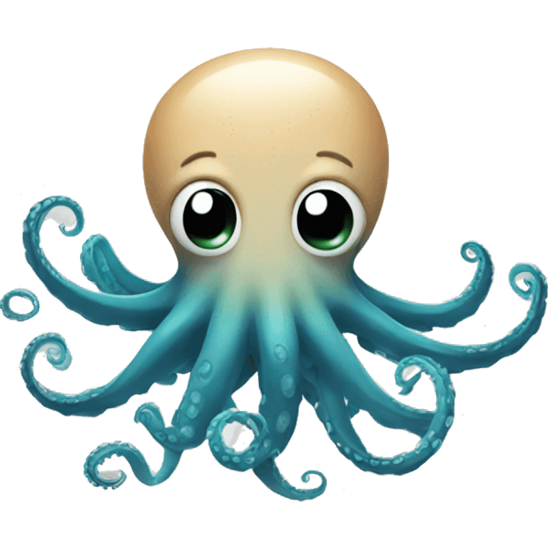 octopus with a big smile emoji