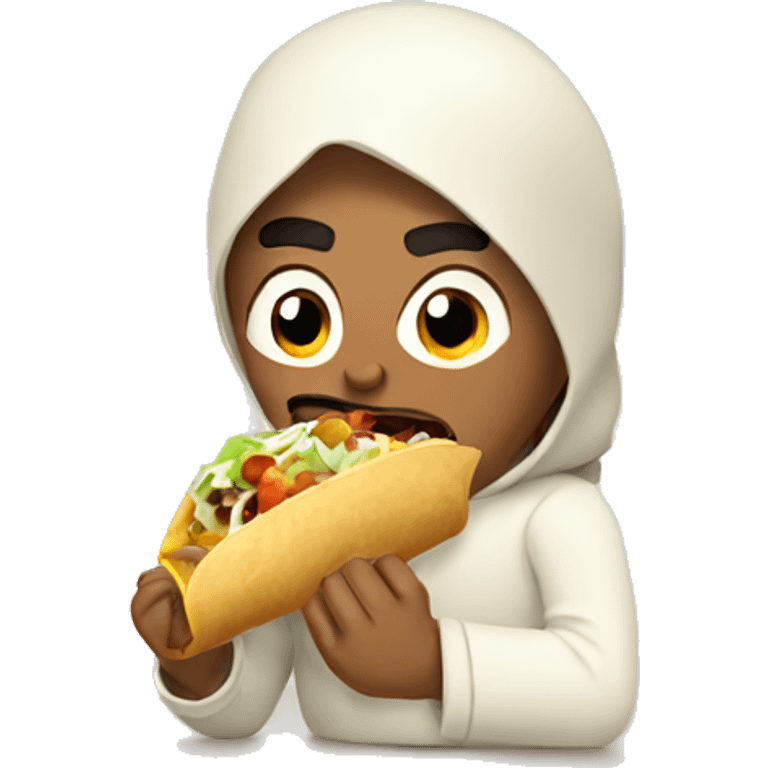 Mexican eating burrito emoji