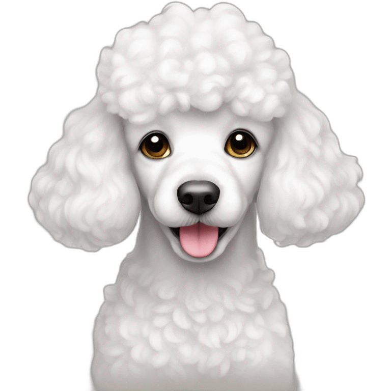 white angel poodle emoji