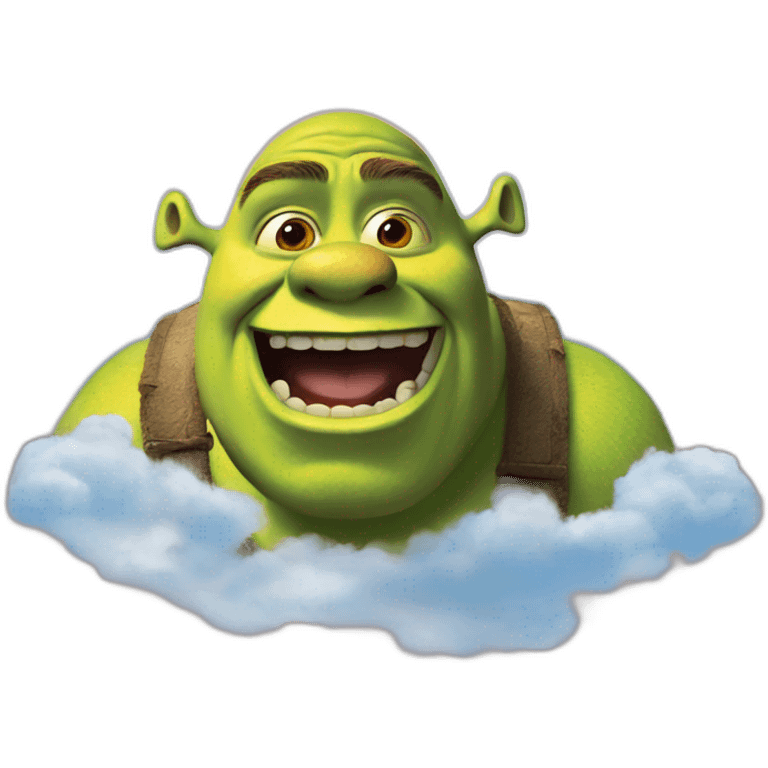 Shrek in the sky emoji