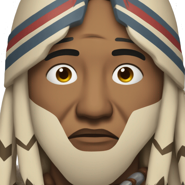 a native american man crying  emoji