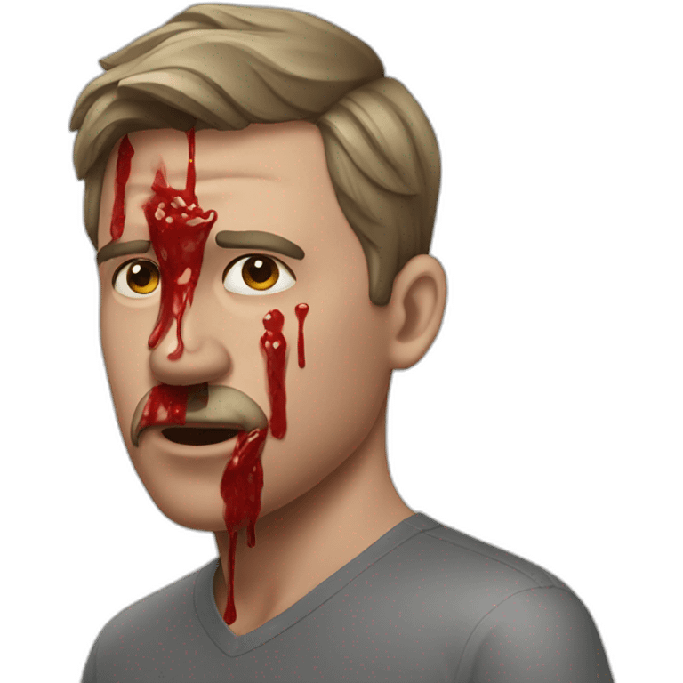 bloody nose man emoji