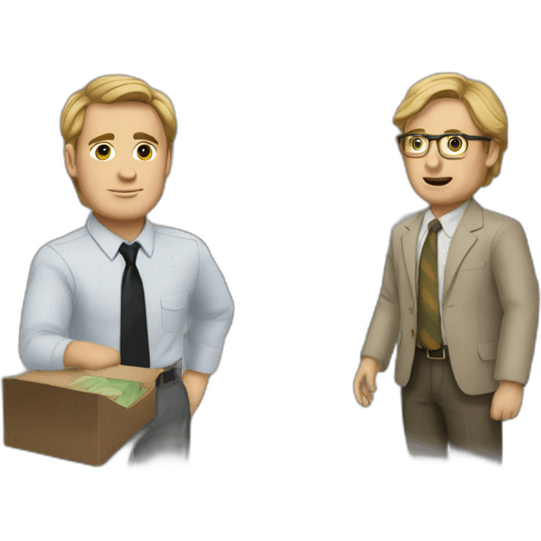 Jim and Dwight office emoji