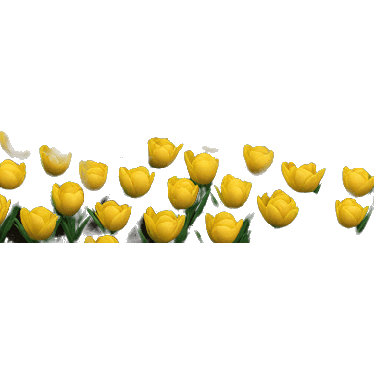 A field full of yellow tulips emoji