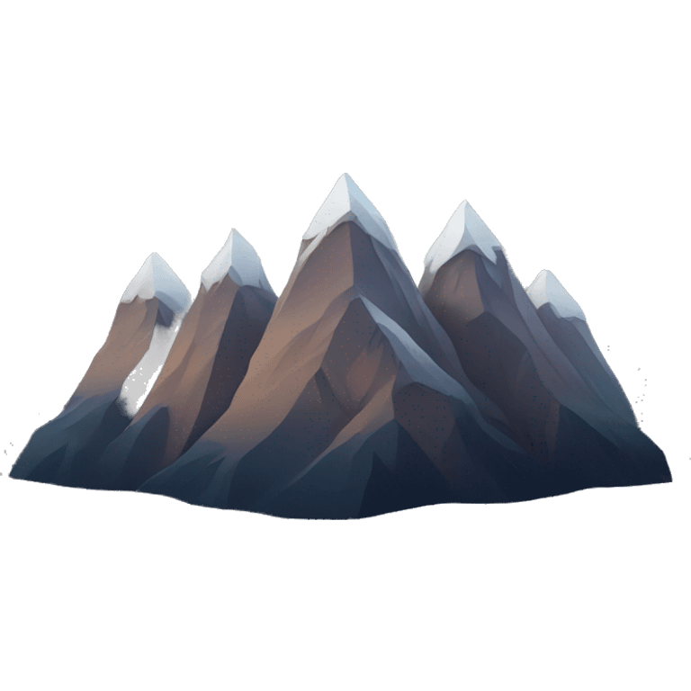 Three mountain tops at night with stars emoji