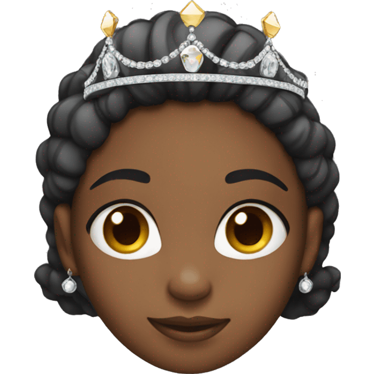 black girl wearing tiara  emoji