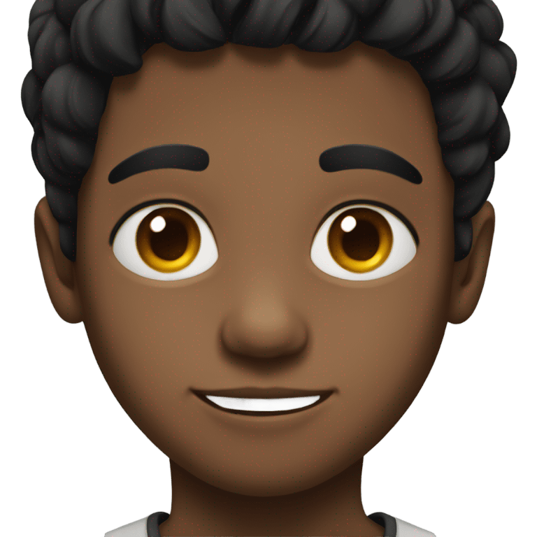 black haired boy portrait emoji