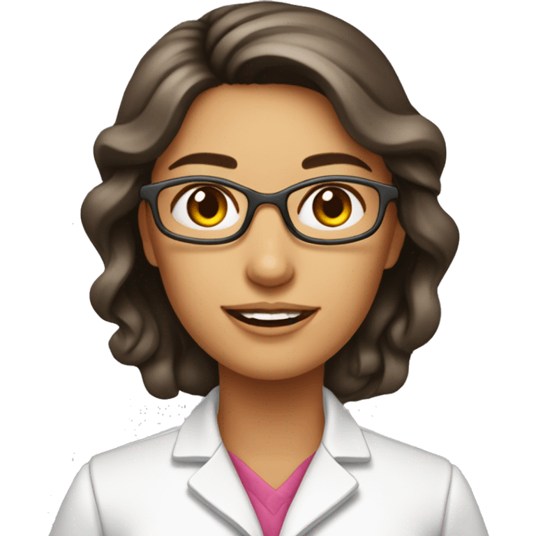 Laboratoire de chimie femme brune  emoji