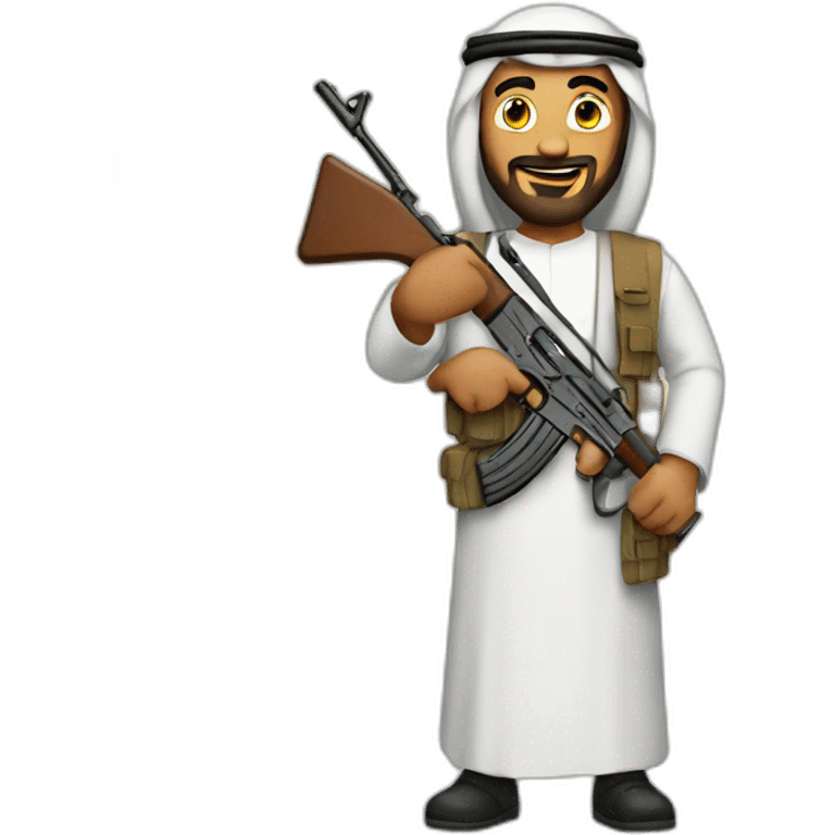 Arab holding an ak emoji