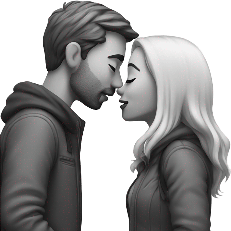 Male kissing female  emoji