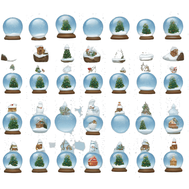 snow globes emoji