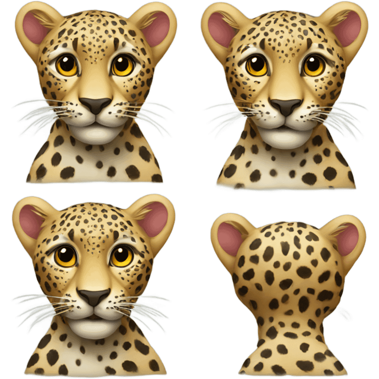 Leopard with heart emoji