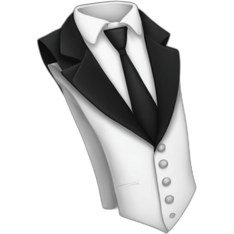 white tie and top of black suit emoji