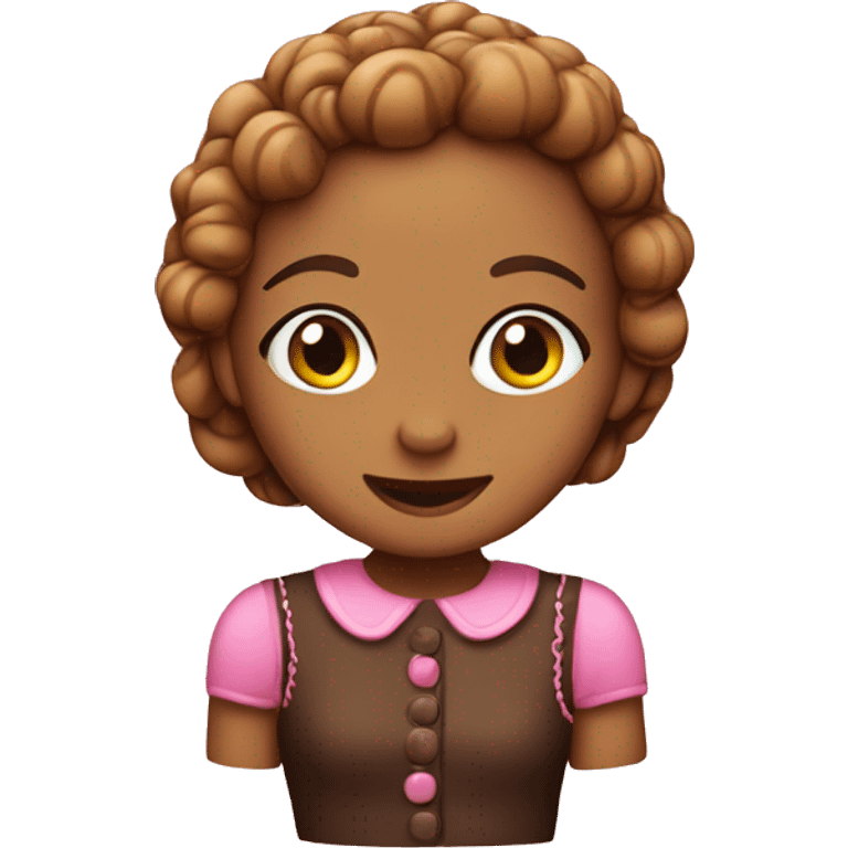 a girl pink gingerbread  emoji