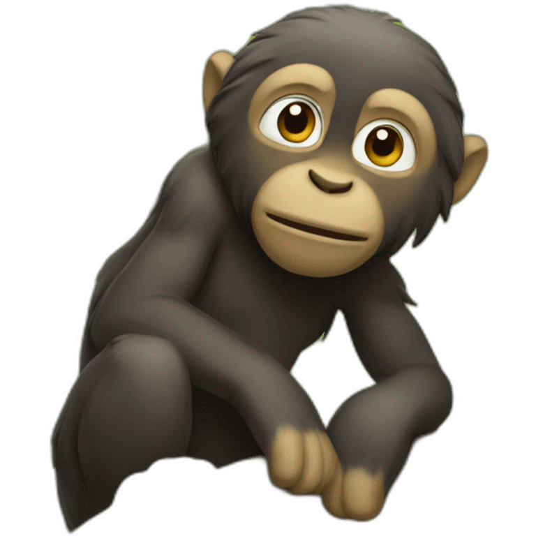 Singe sur un arbre  emoji