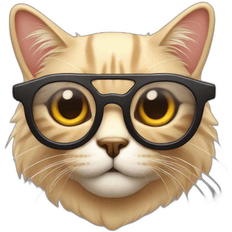 gato con gafas emoji