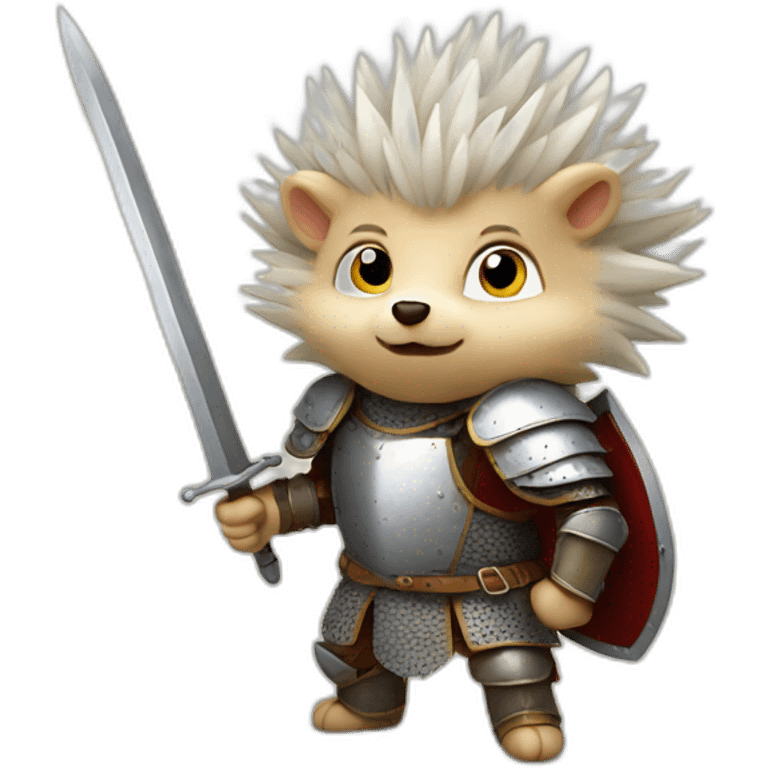 brave hedgehog knight emoji