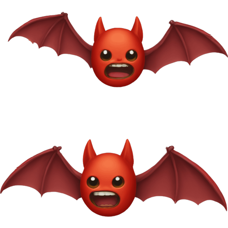 RED BAT WITHOUT FACE emoji