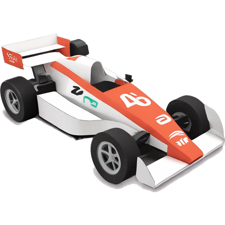 Card stock Papercraft racing car emoji