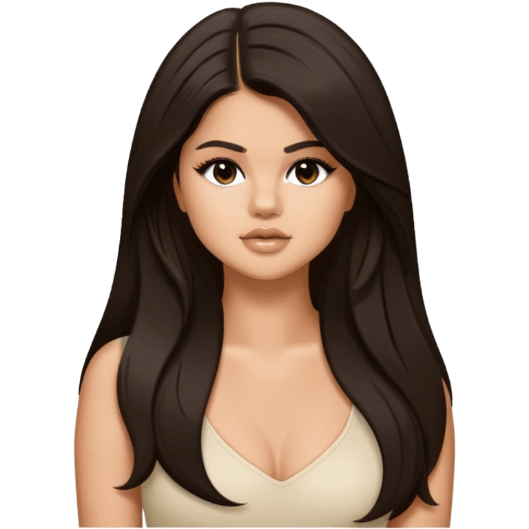 Selena Gomez long hair  emoji