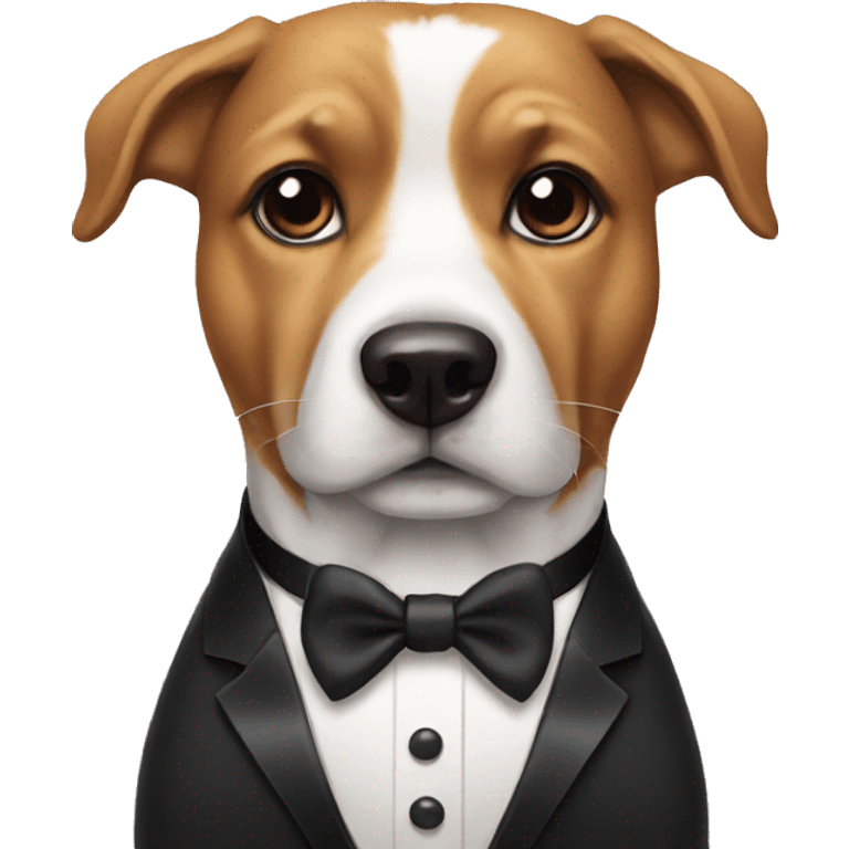 Dog wearing tuxedo  emoji