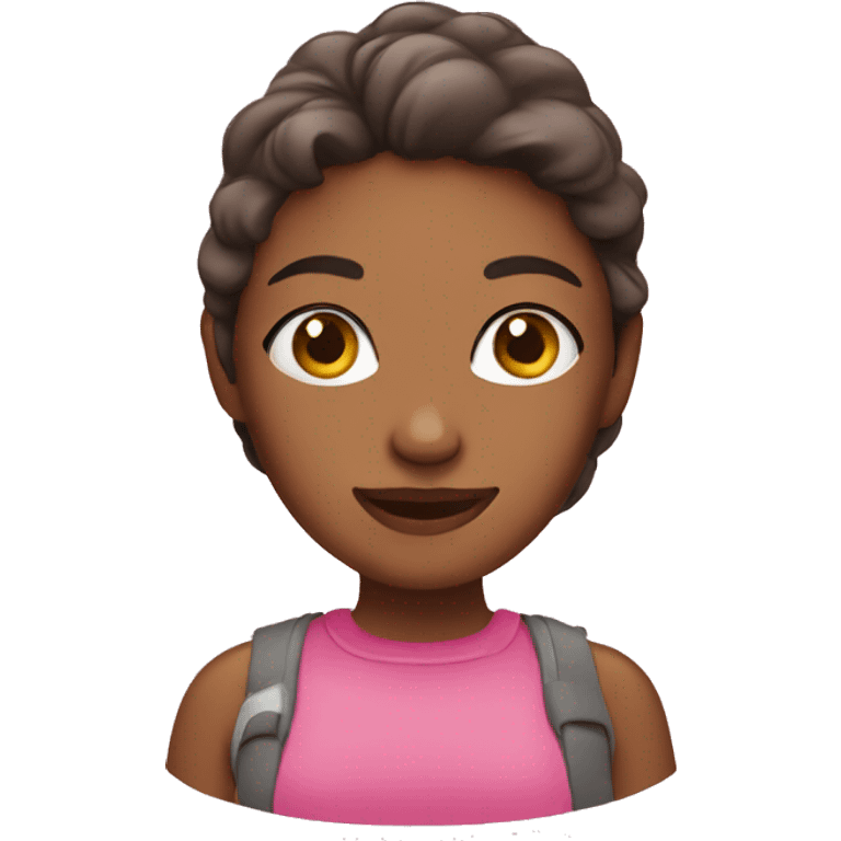 woman with pink cat emoji