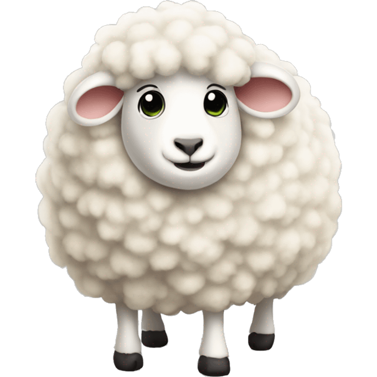 a very fluffy sheep emoji