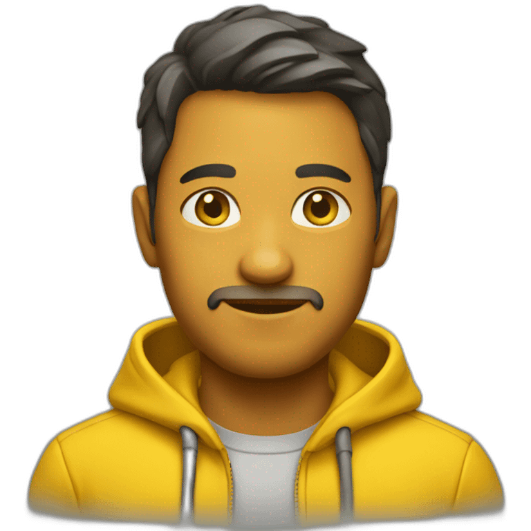 A developer in a yellow hoodie emoji