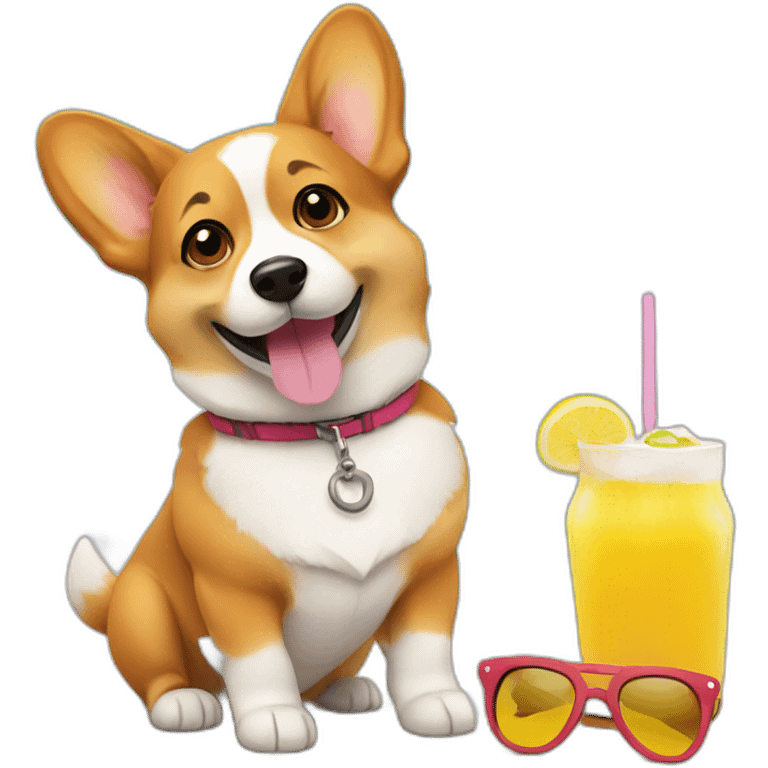 corgi on vacation emoji