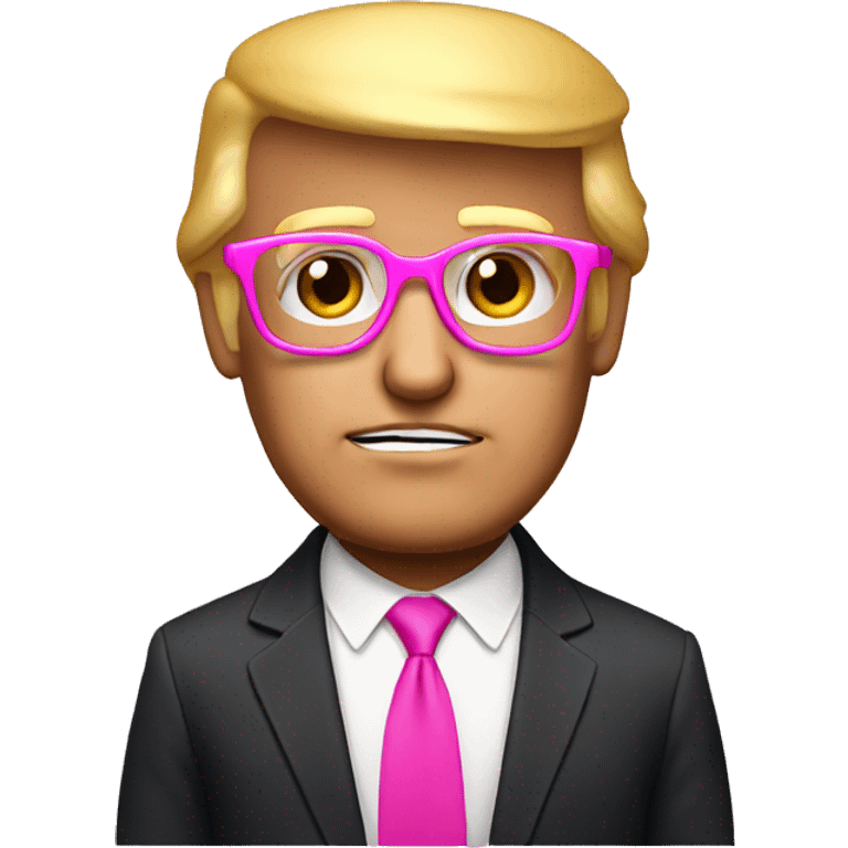 Trump with pink glasses emoji