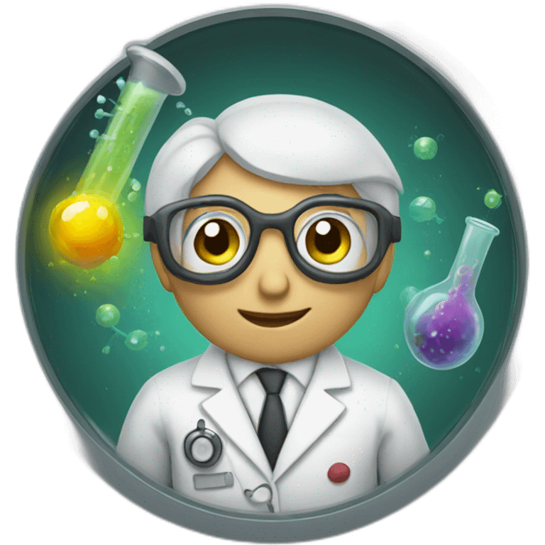 cientifico experimentando emoji