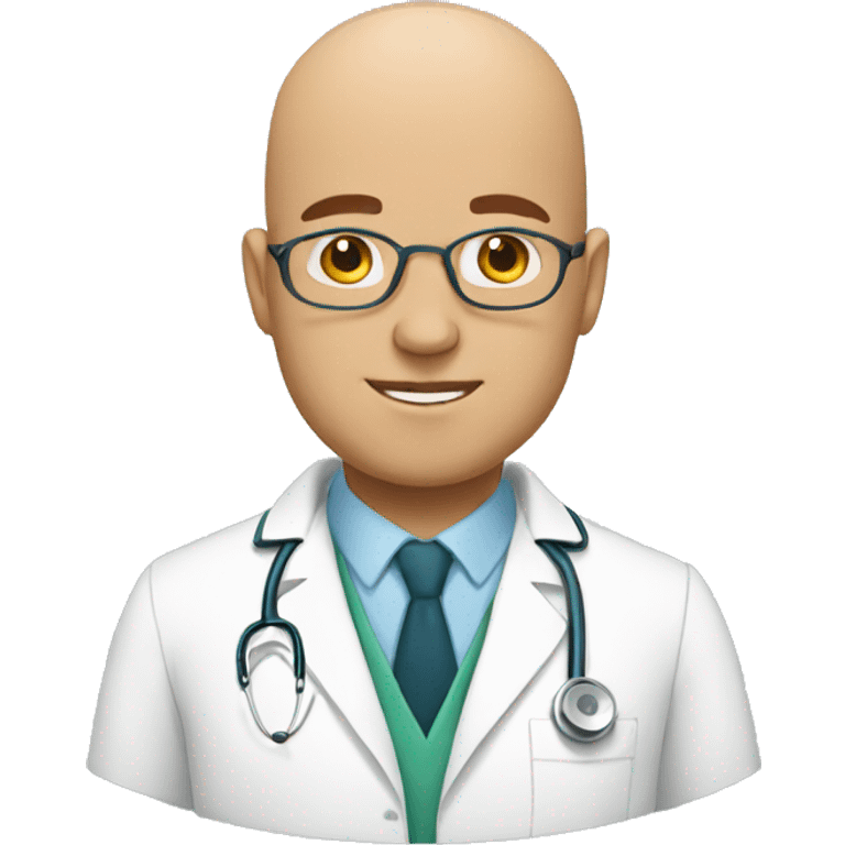 Bald doctor male emoji