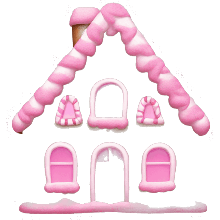 Pink Gingerbread House Aesthetic emoji