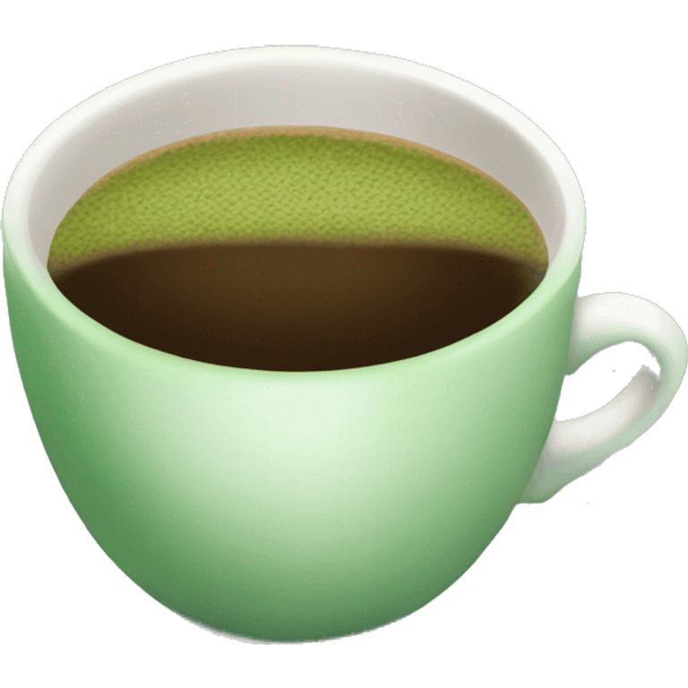 A cup of green coffee emoji