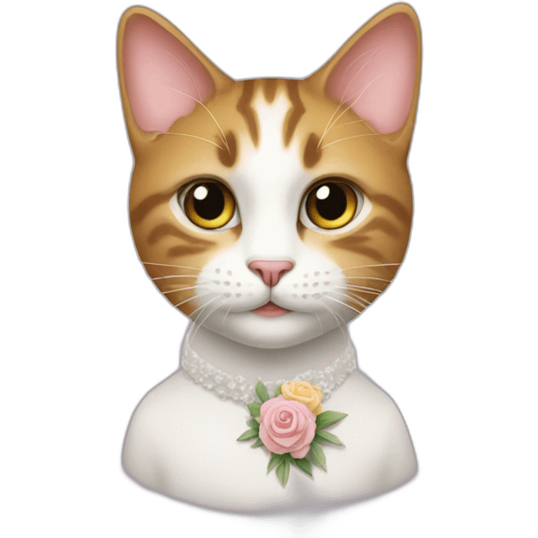 Wedding cat three years emoji